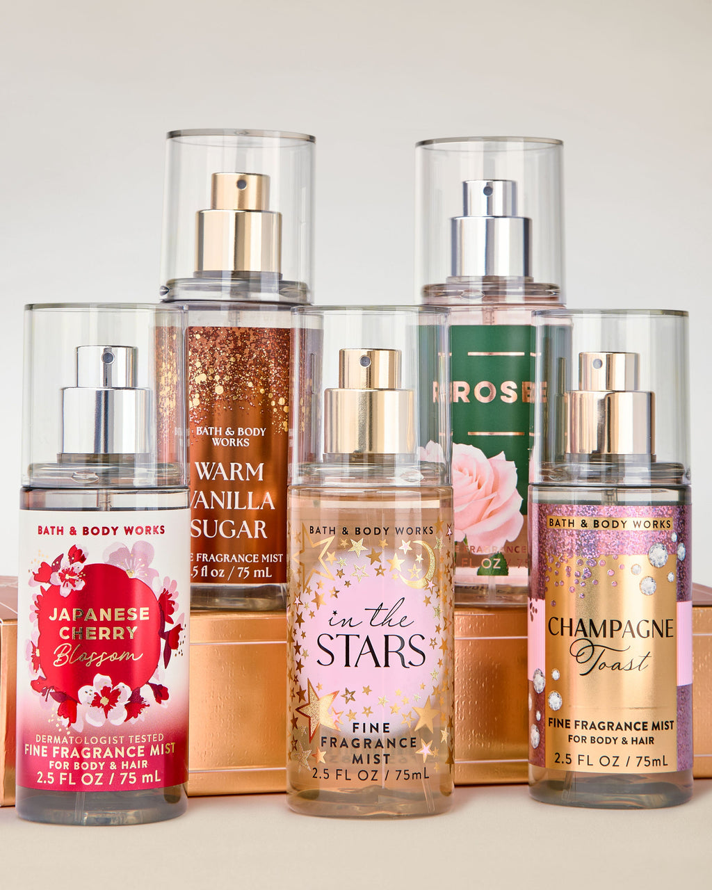 The Best of Bath & Body Works 5-piece Mini Fine Fragrance Mist Gift Set image 2