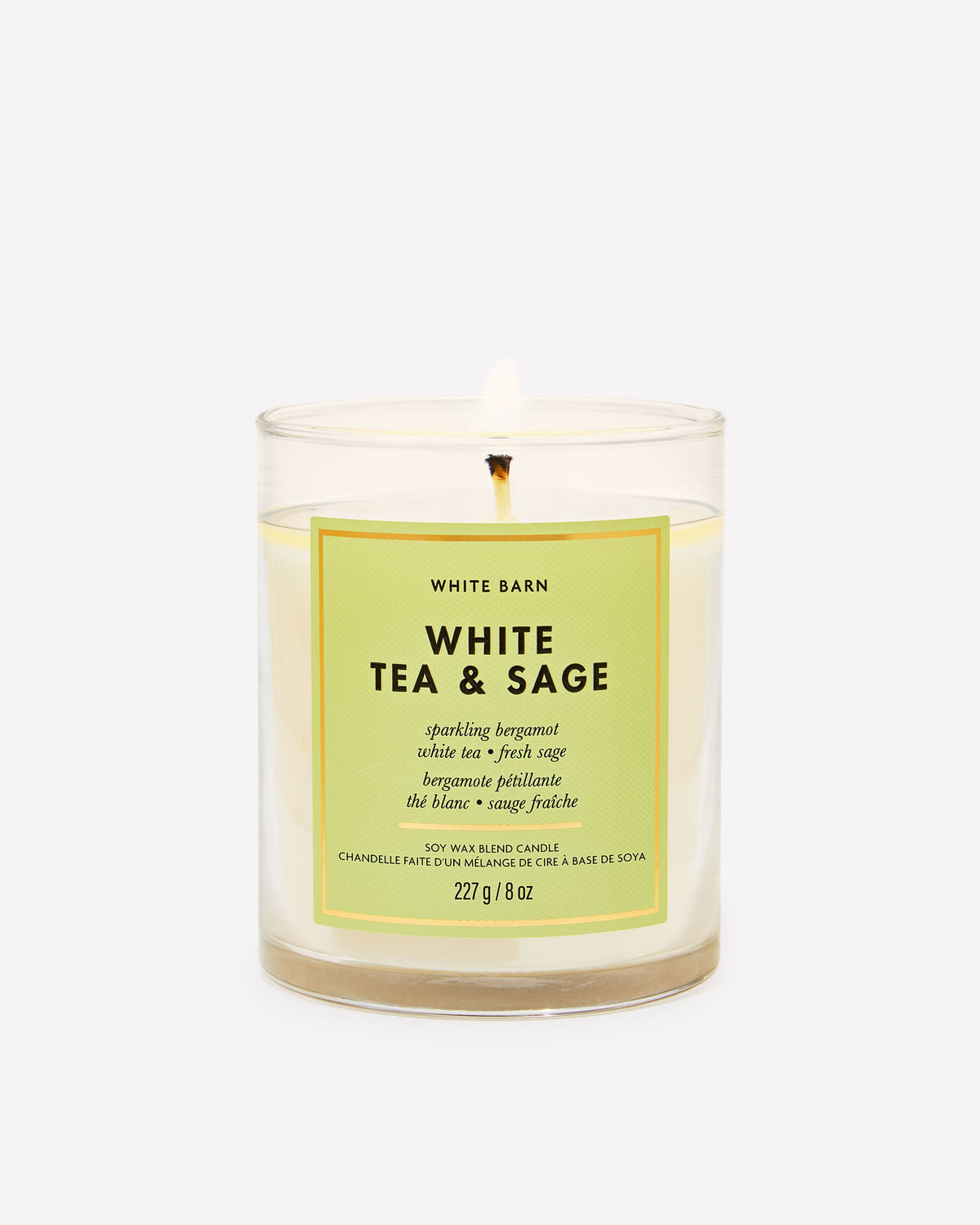 White Tea & Sage Single Wick Candle