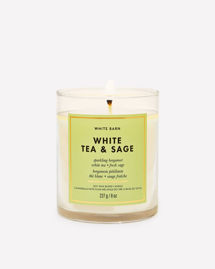 White Tea & Sage Single Wick Candle