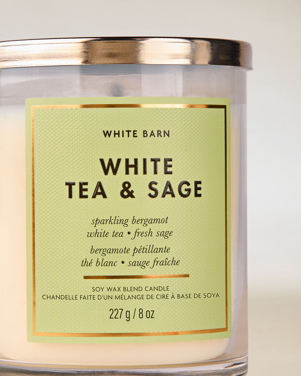 White Tea & Sage Single Wick Candle image 2