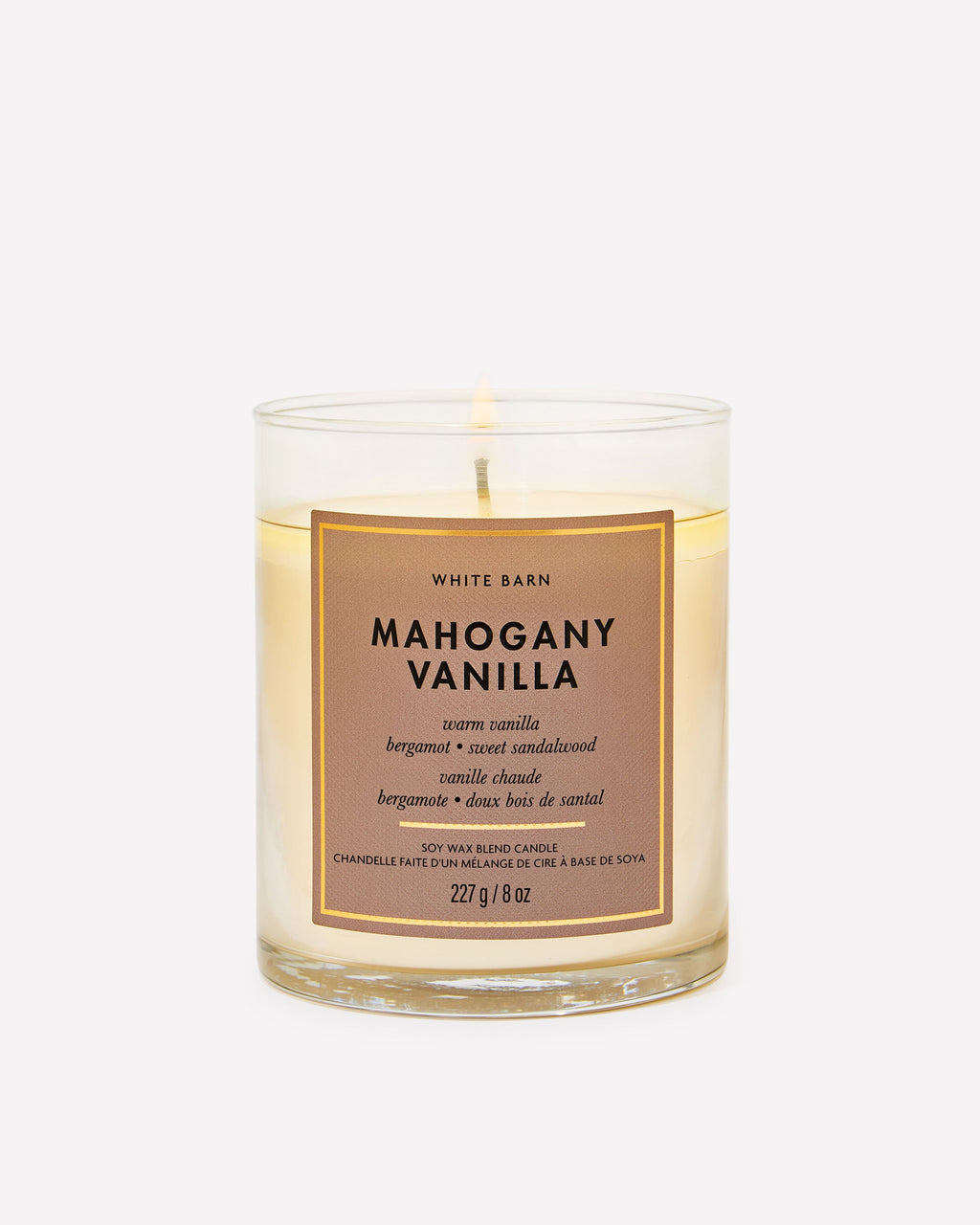 Mahogany Vanilla Single Wick Candle