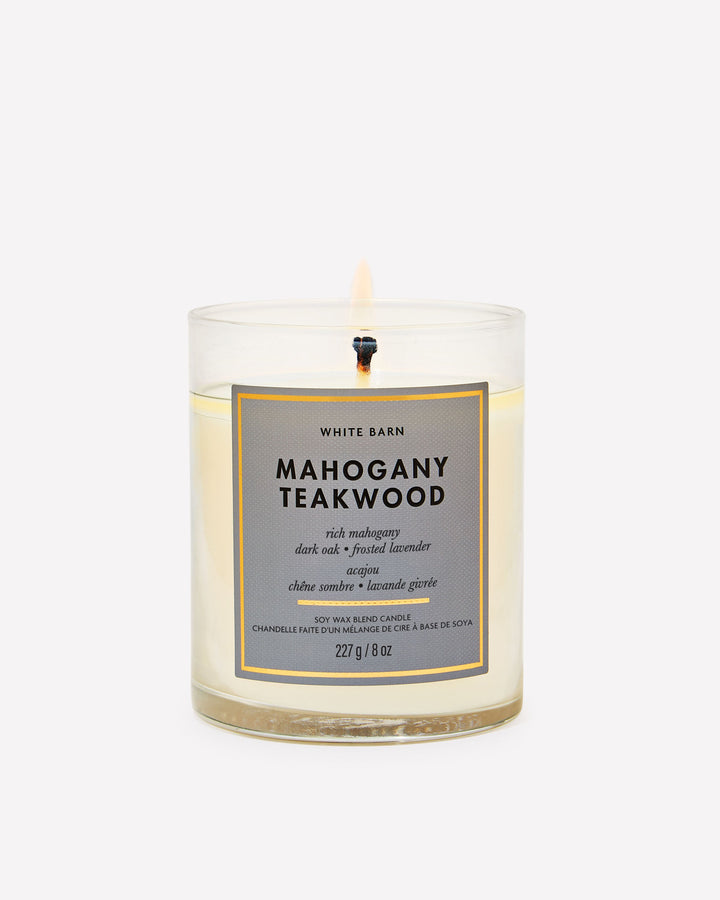 Mahogany Teakwood Single Wick Candle