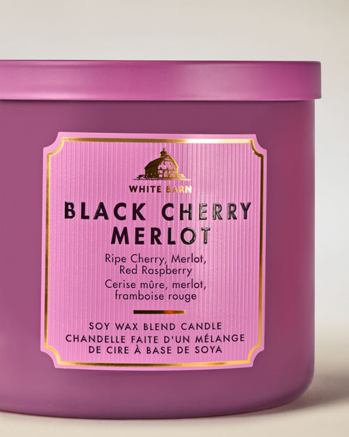 Black Cherry Merlot 3-Wick Candle image 2