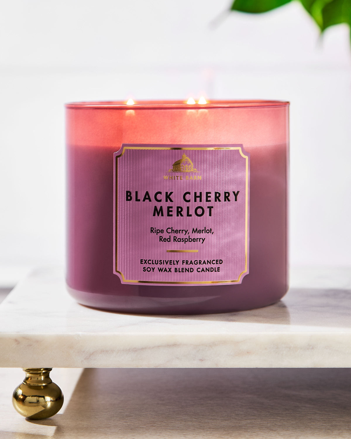 Black Cherry Merlot 3-Wick Candle image 6