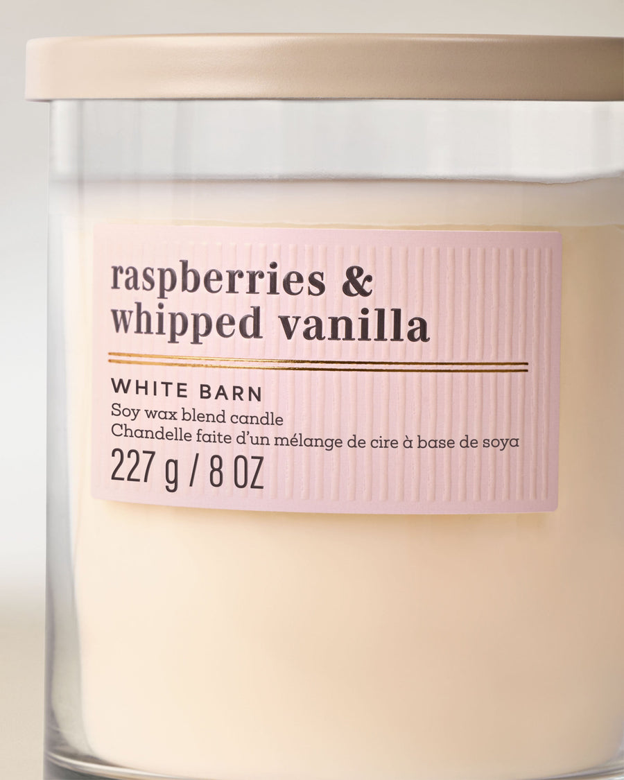 Raspberries & Whipped Vanilla Single Wick Candle image 2