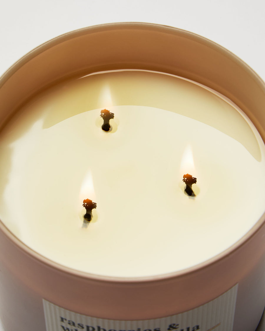 Raspberries & Whipped Vanilla 3-Wick Candle image 4