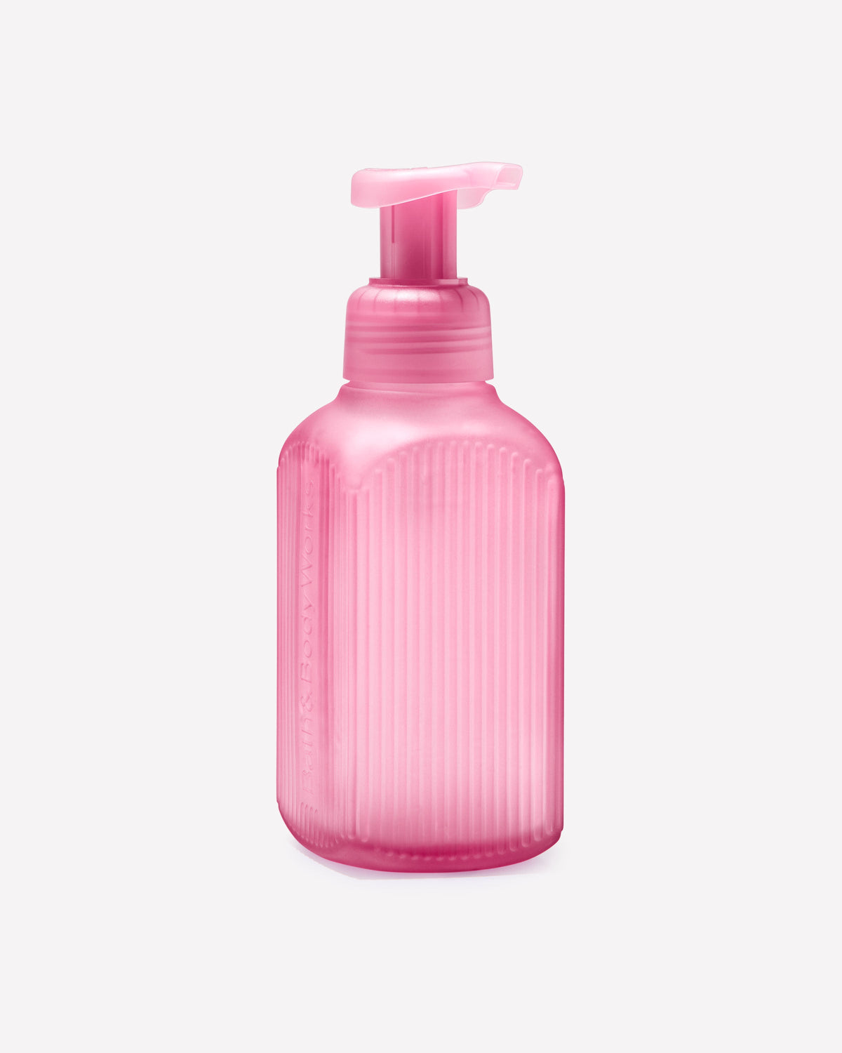 Mauve Ribbed Glass Gentle and Clean Foaming Hand Soap Dispenser