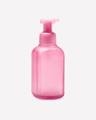 Mauve Ribbed Glass Gentle & Clean Foaming Hand Soap Dispenser