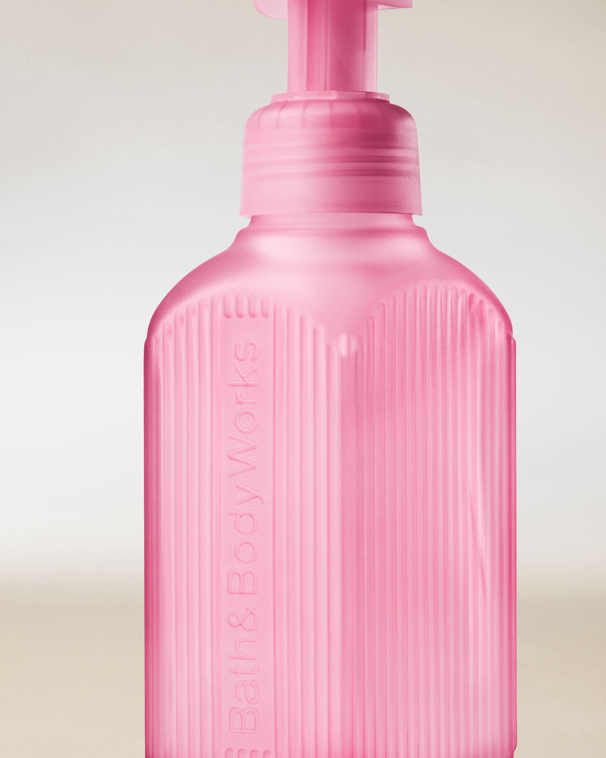Mauve Ribbed Glass Gentle & Clean Foaming Hand Soap Dispenser image 2
