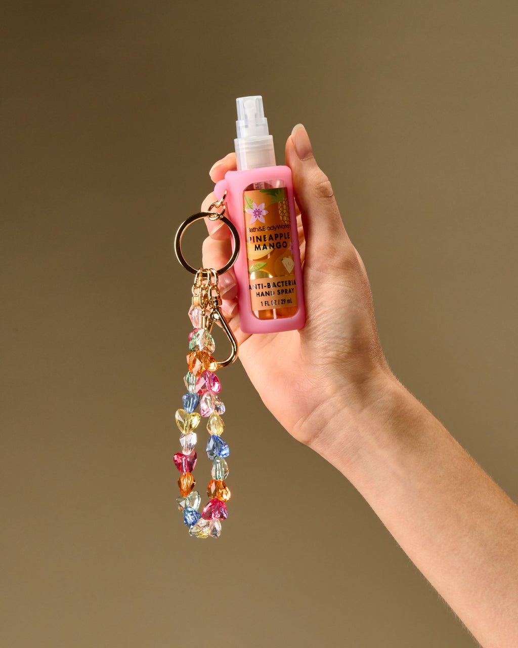Pink Wristlet Hand Sanitizer Spray Holder image 3