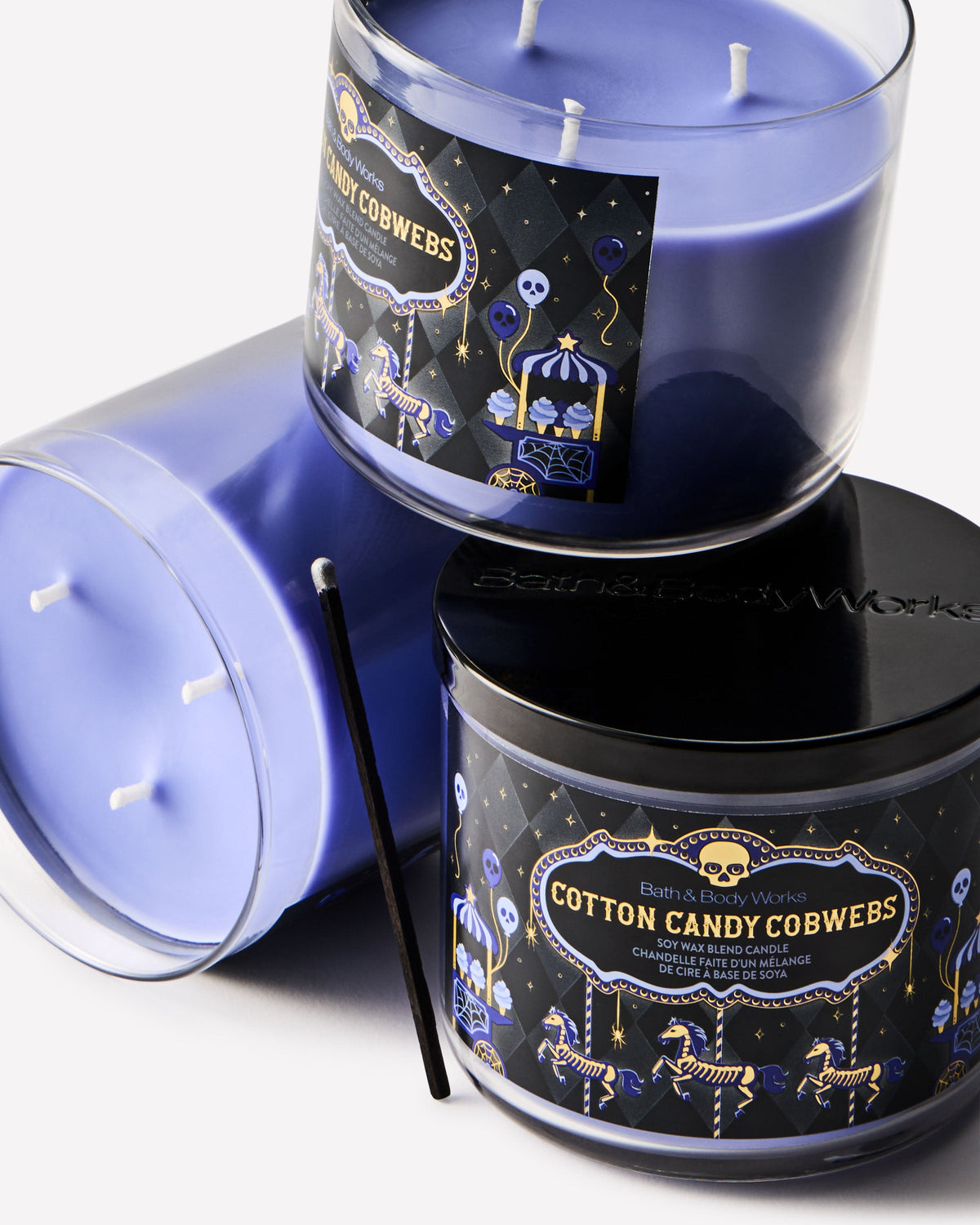 Cotton Candy Cobwebs 3-Wick Candle image 2