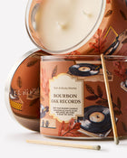 Bourbon Oak Records 3-Wick Candle image 2