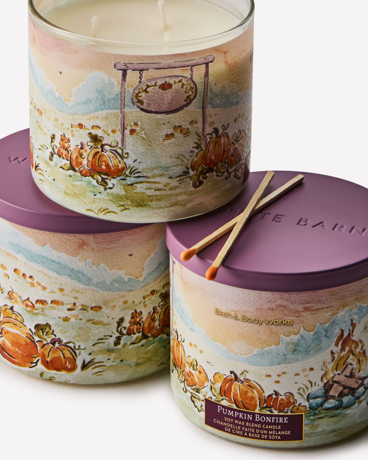 Pumpkin Bonfire 3-Wick Candle image 2