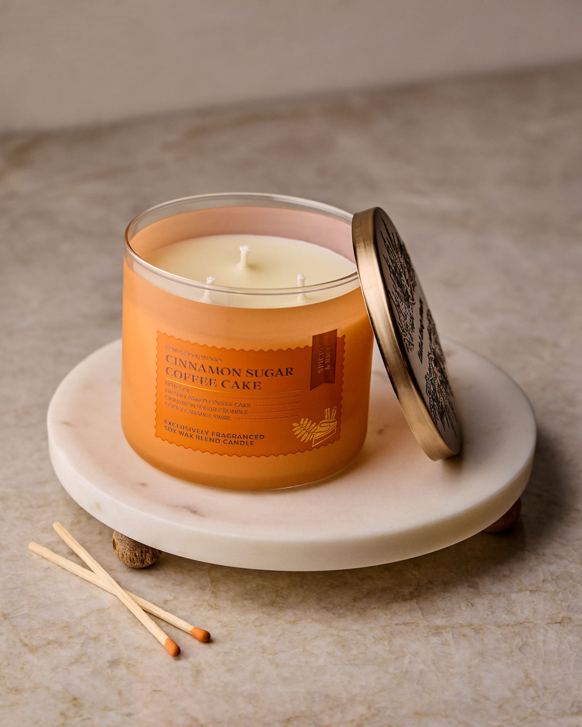 Cinnamon Sugar Coffee Cake 3-Wick Candle image 3