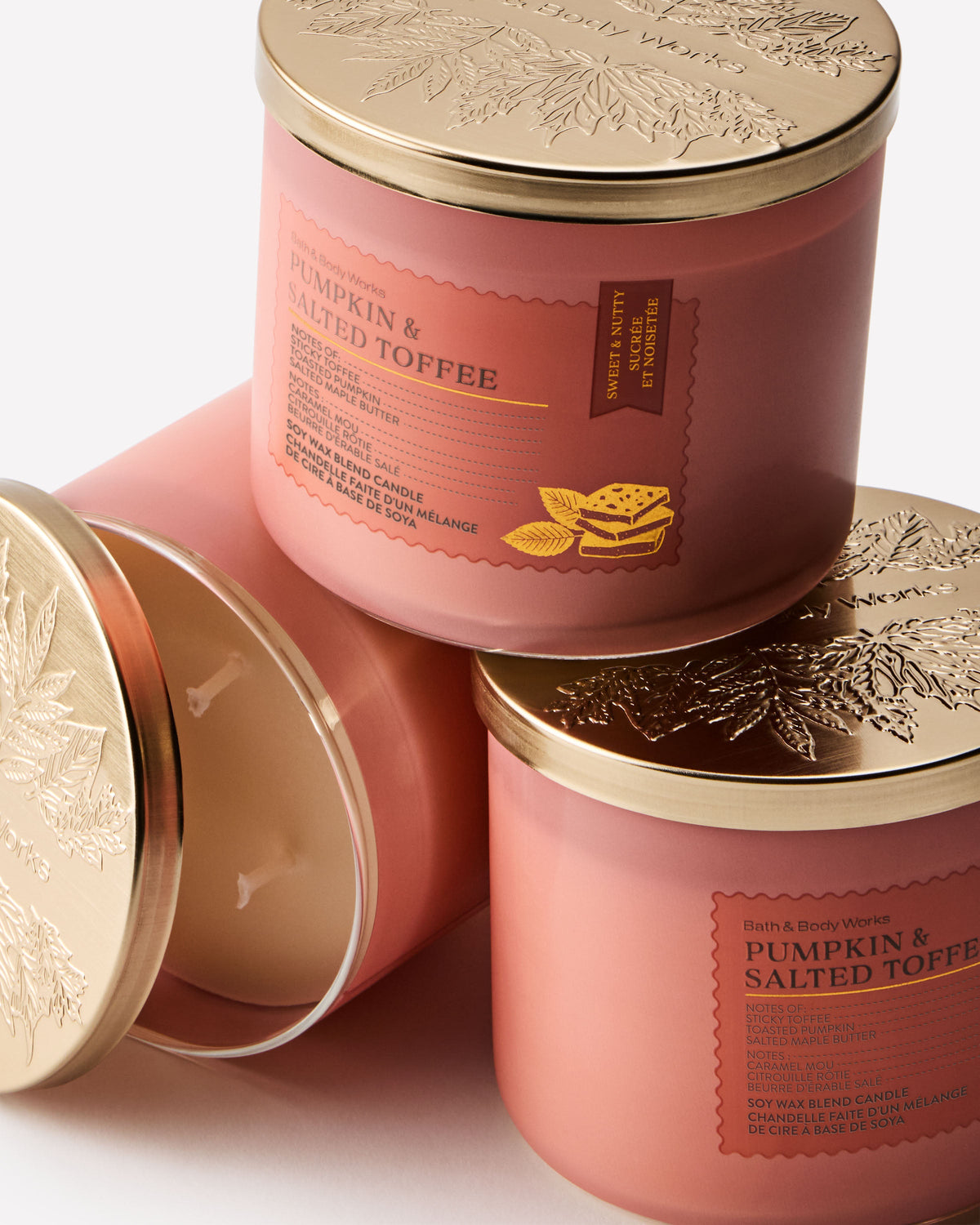 Pumpkin & Salted Toffee 3-Wick Candle image 2