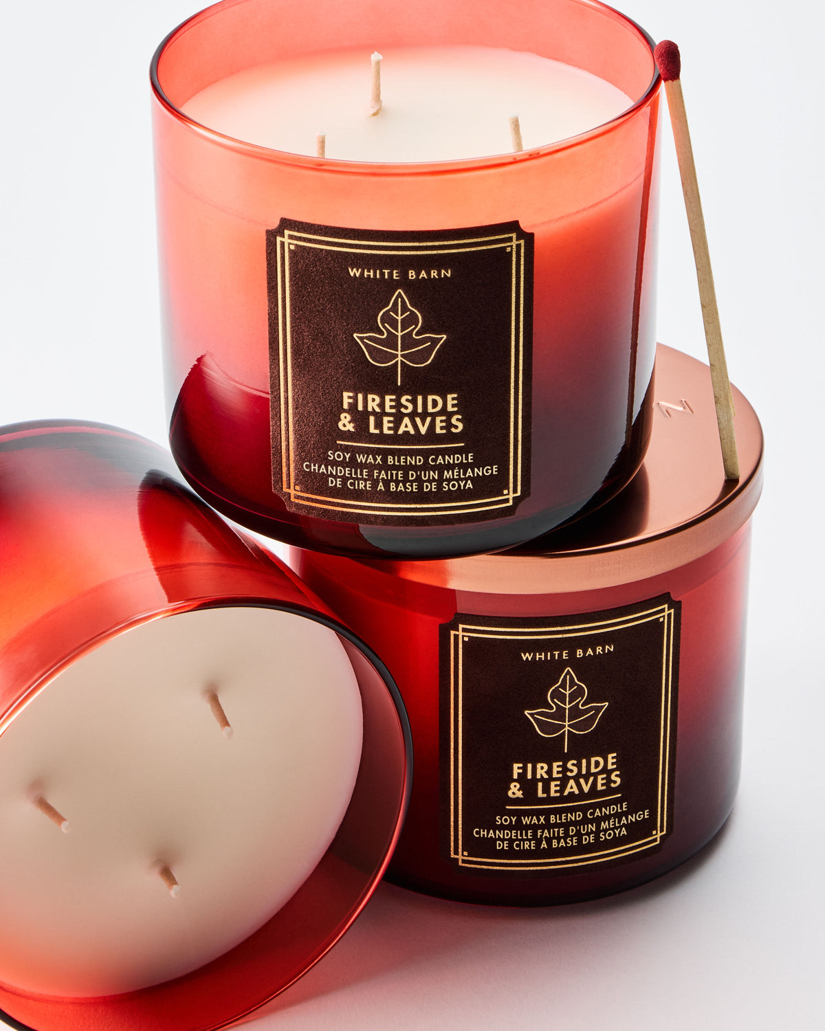 Fireside & Leaves 3-Wick Candle image 2