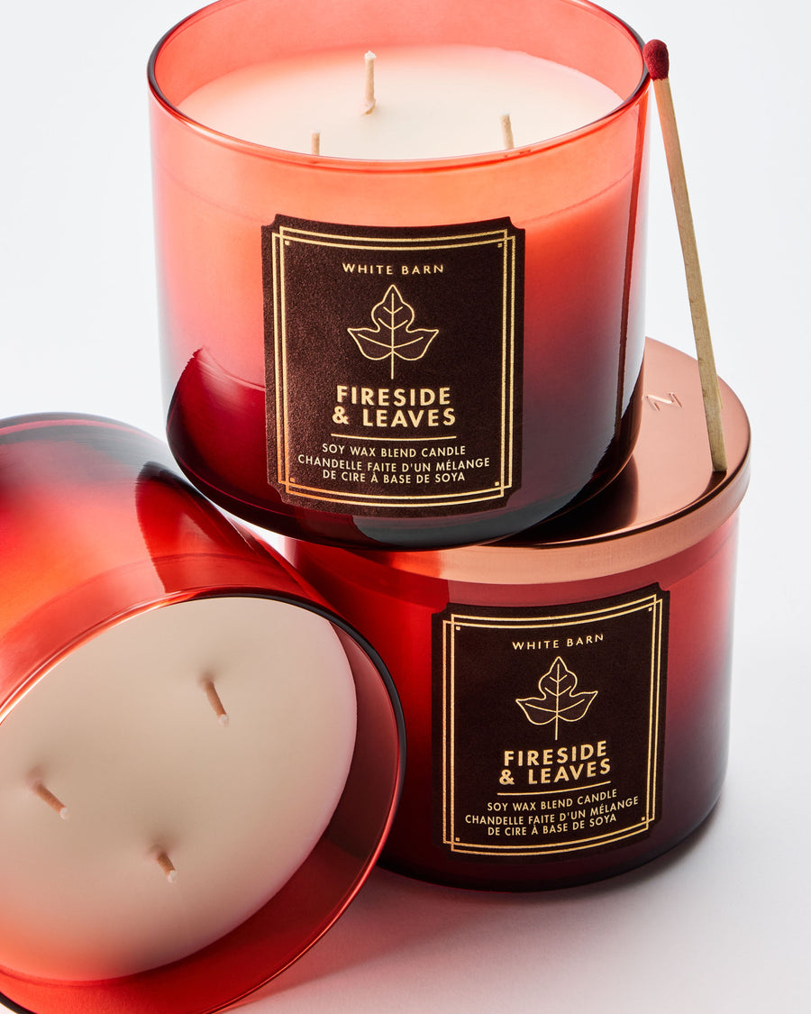 Fireside & Leaves 3-Wick Candle image 2