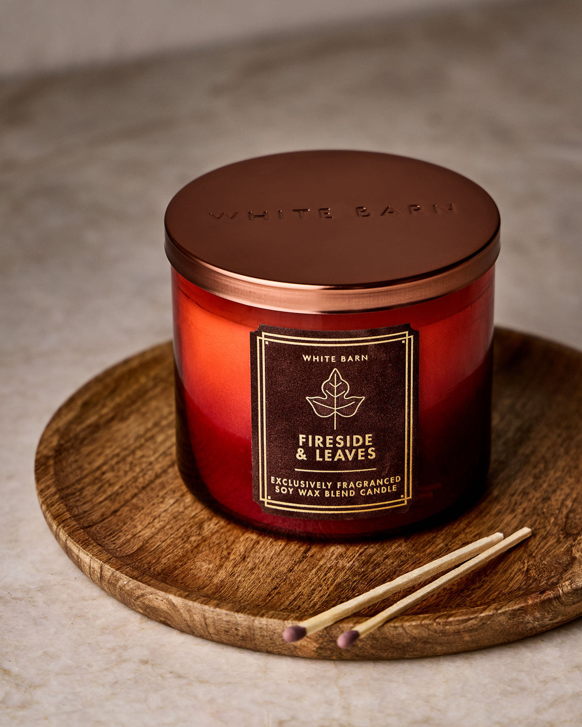 Fireside & Leaves 3-Wick Candle image 4