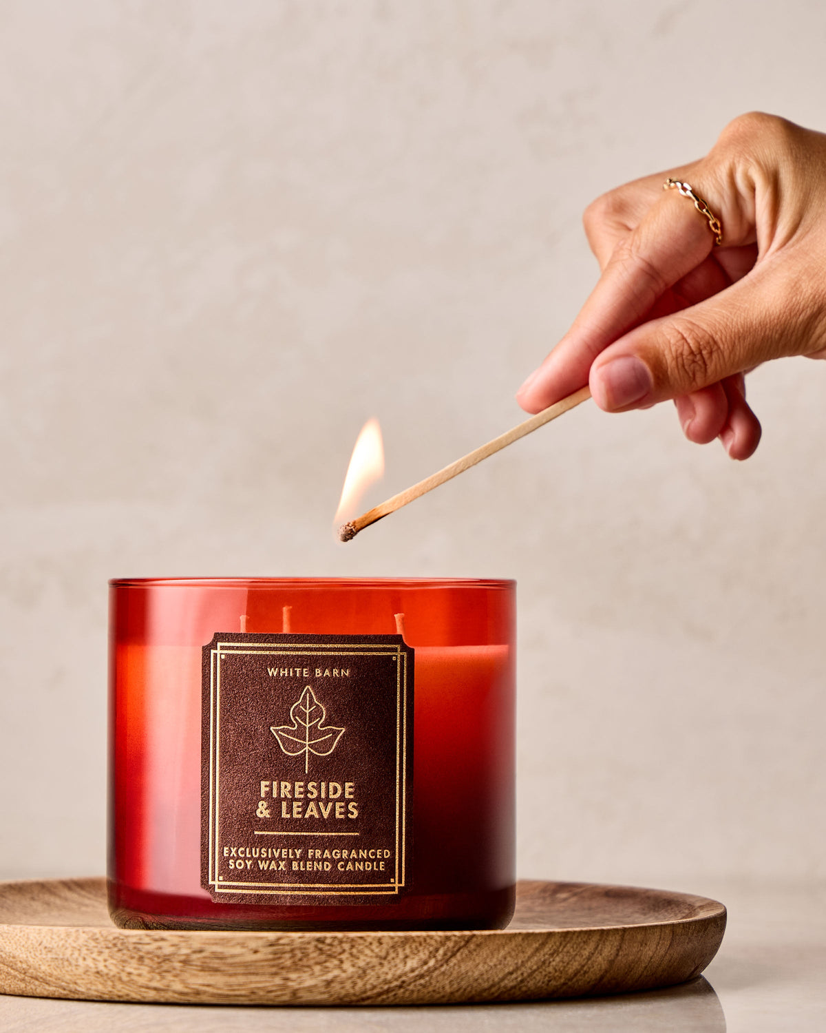 Fireside & Leaves 3-Wick Candle image 5