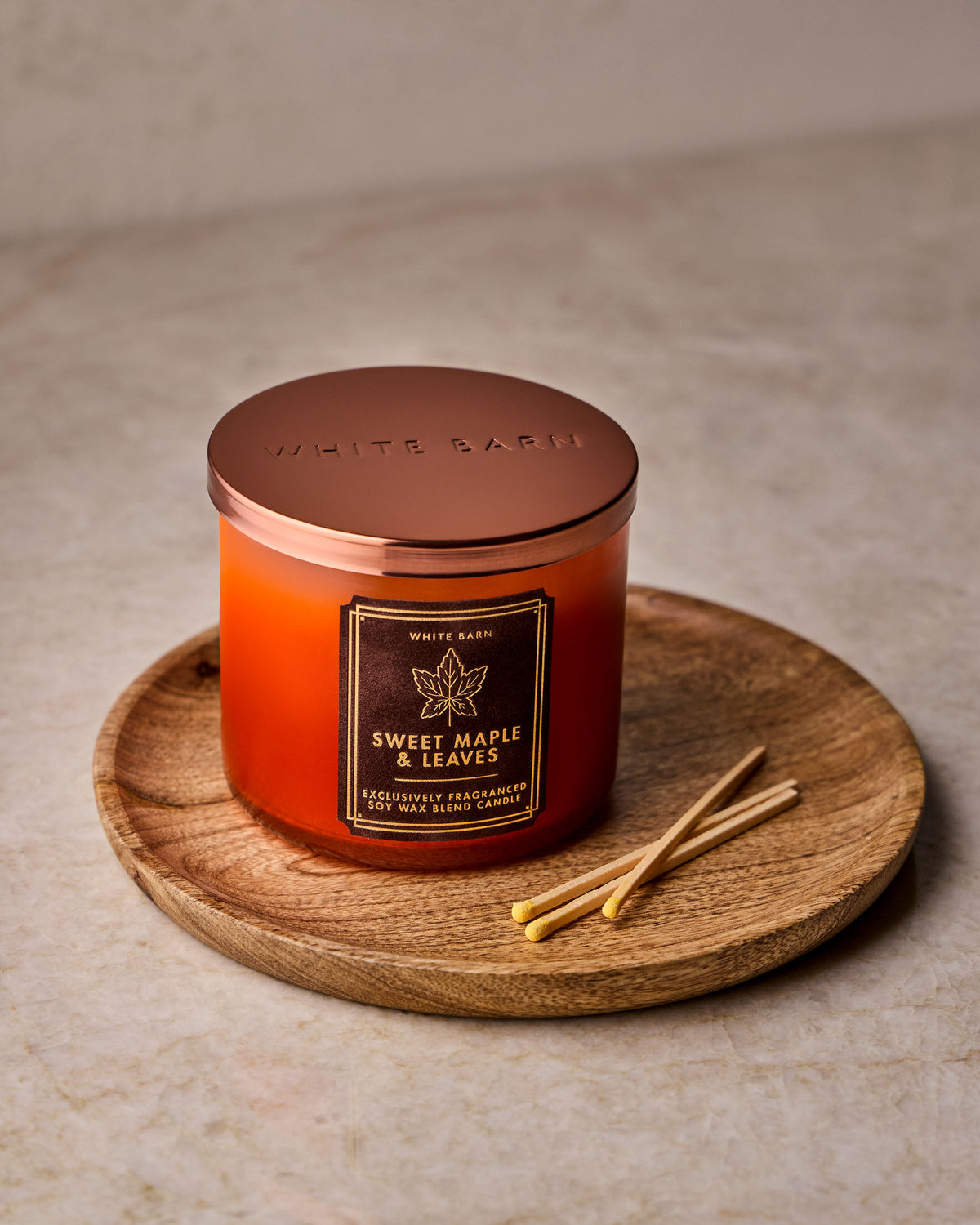 Sweet Maple & Leaves 3-Wick Candle image 3