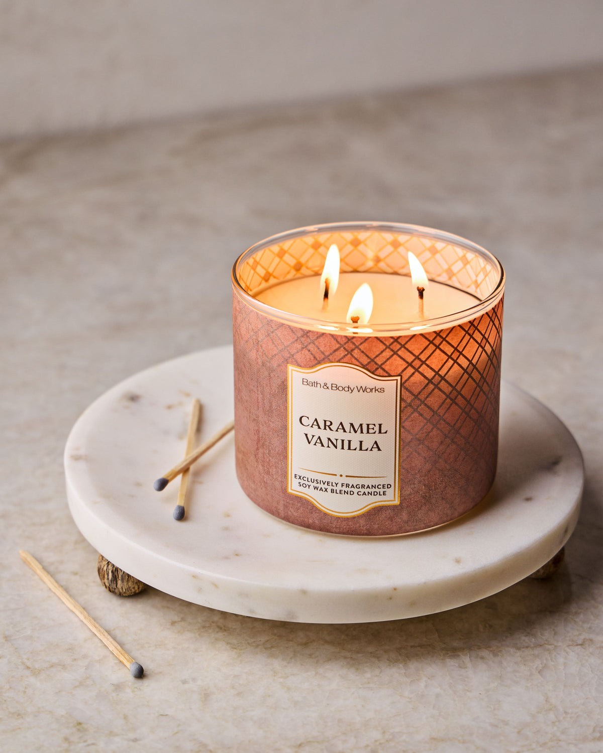 Caramel Vanilla 3-Wick Candle image 4