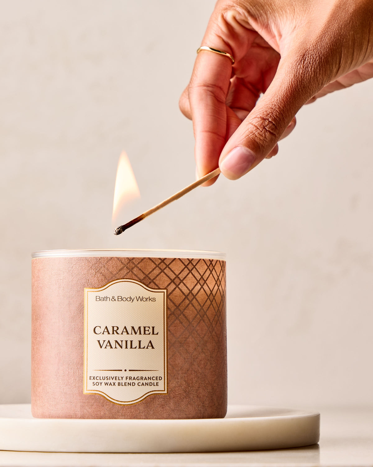Caramel Vanilla 3-Wick Candle image 5