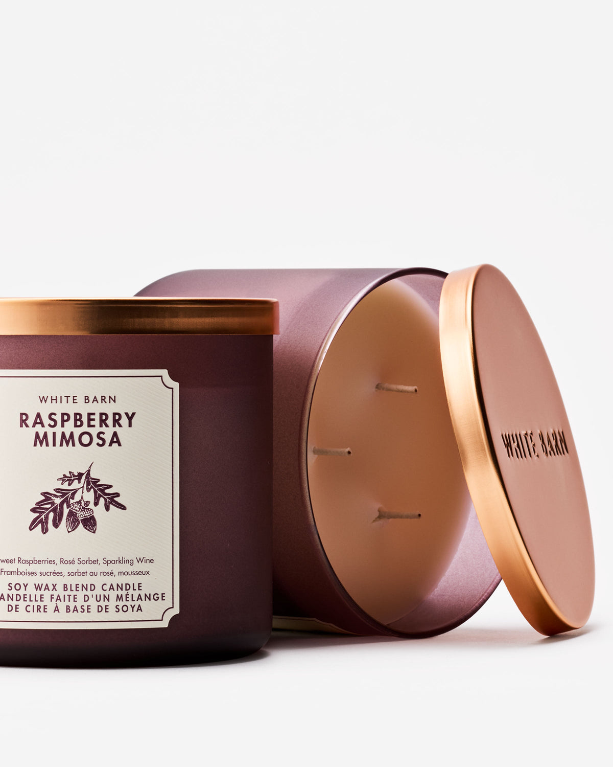 Raspberry Mimosa 3-Wick Candle image 2