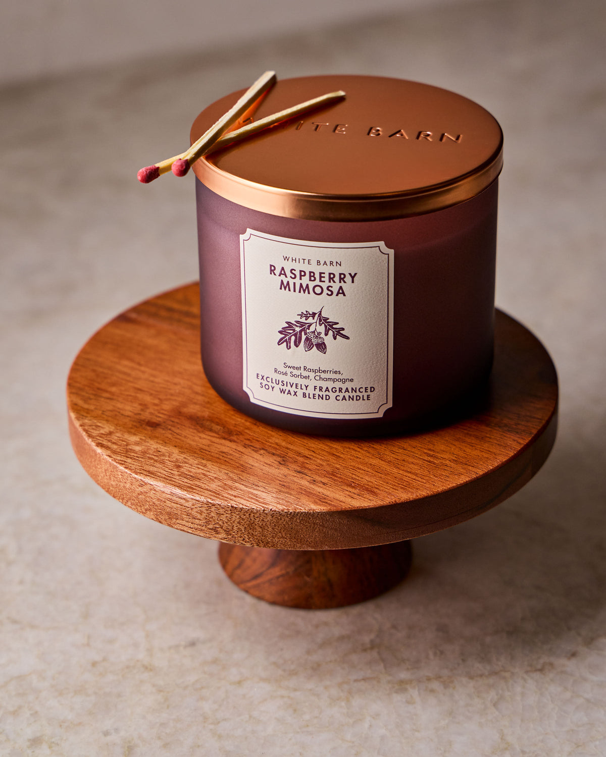 Raspberry Mimosa 3-Wick Candle image 3