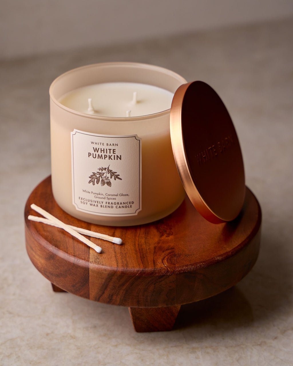White Pumpkin 3-Wick Candle image 4
