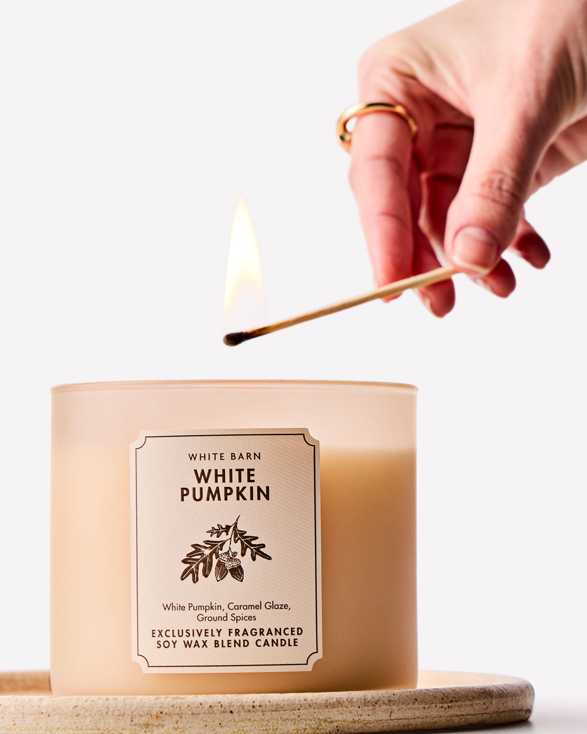 White Pumpkin 3-Wick Candle image 5
