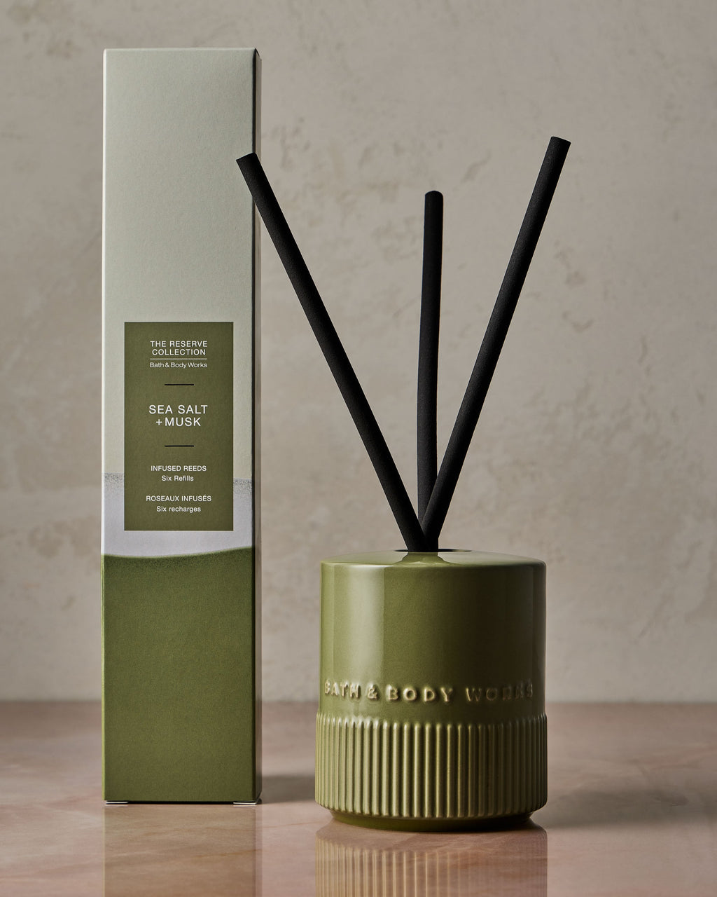 Sea Salt + Musk Fragrance-Infused Liquidless Reeds image 2