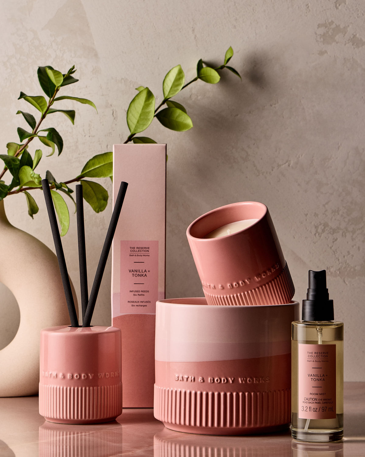 Vanilla + Tonka Fragrance-Infused Liquidless Reeds image 4