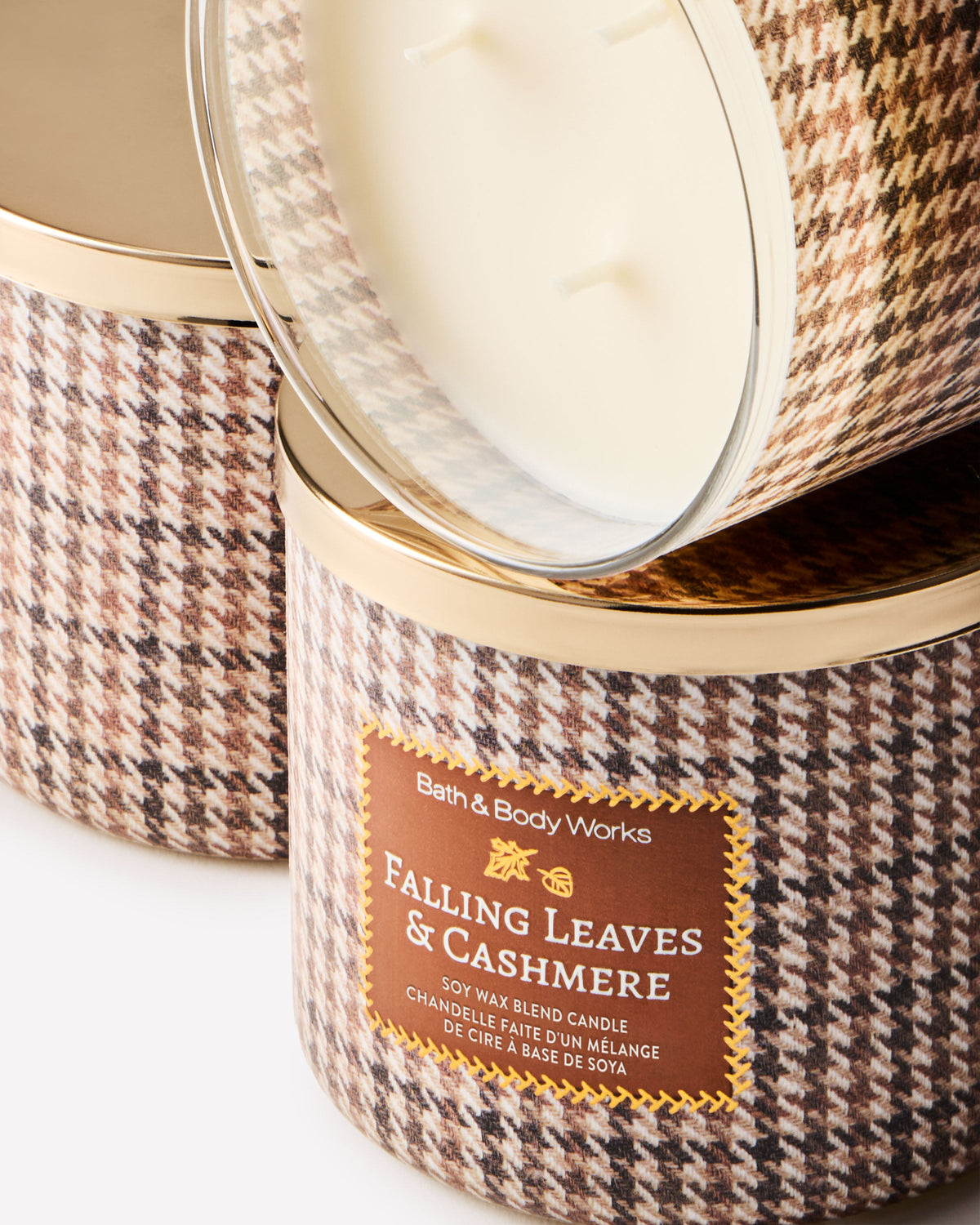 Falling Leaves & Cashmere 3-Wick Candle image 2