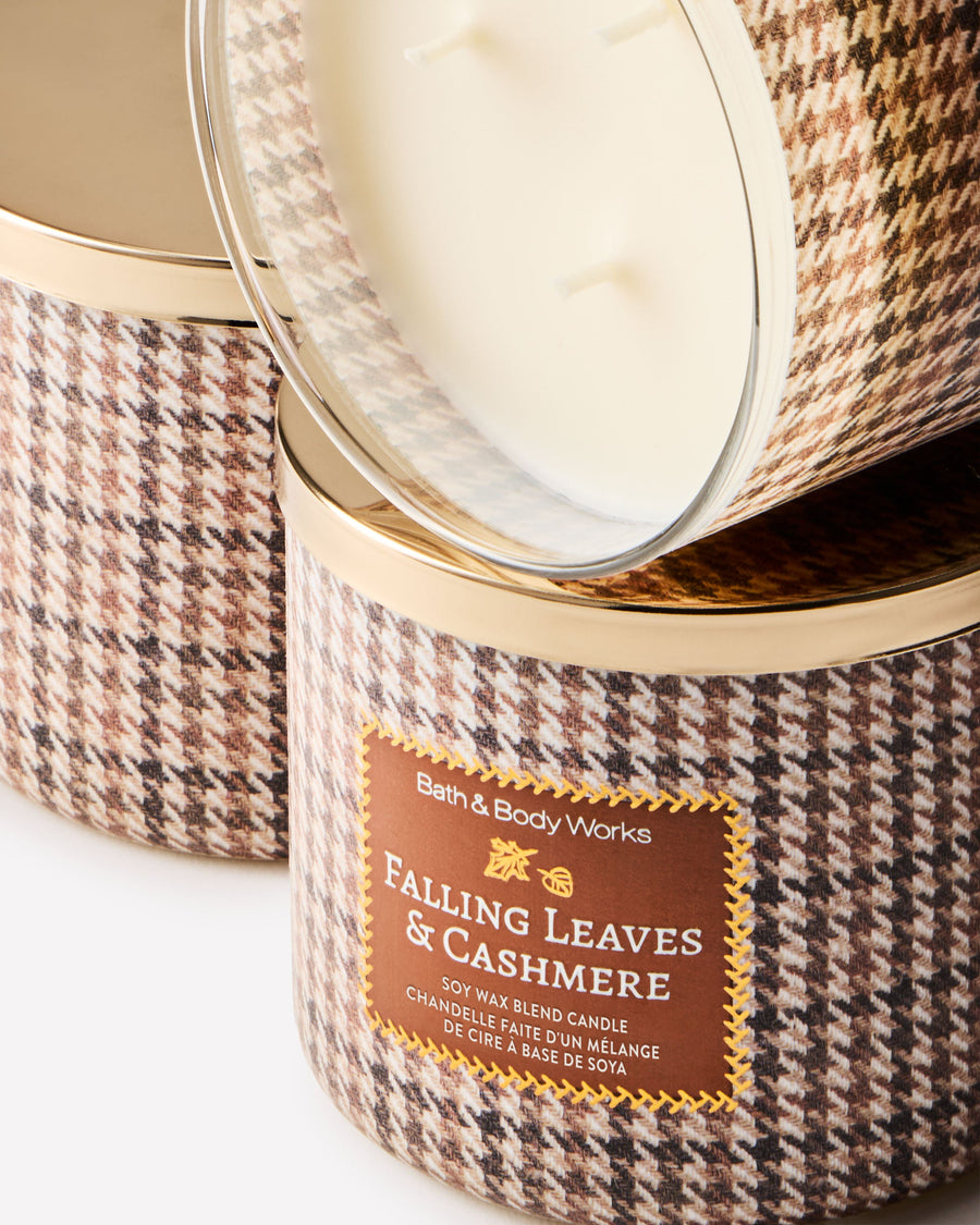Falling Leaves & Cashmere 3-Wick Candle image 2