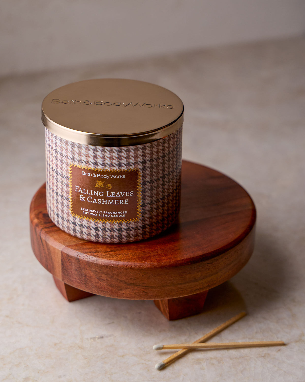 Falling Leaves & Cashmere 3-Wick Candle image 4