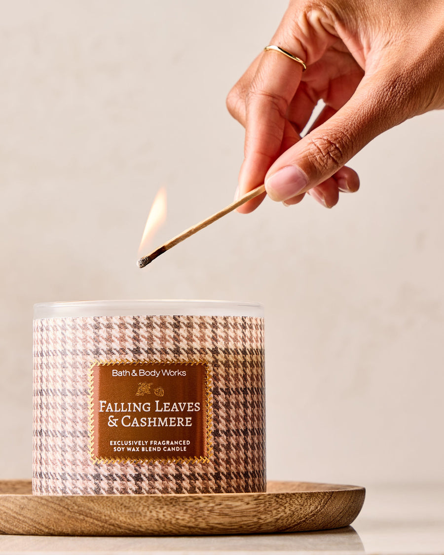 Falling Leaves & Cashmere 3-Wick Candle image 5