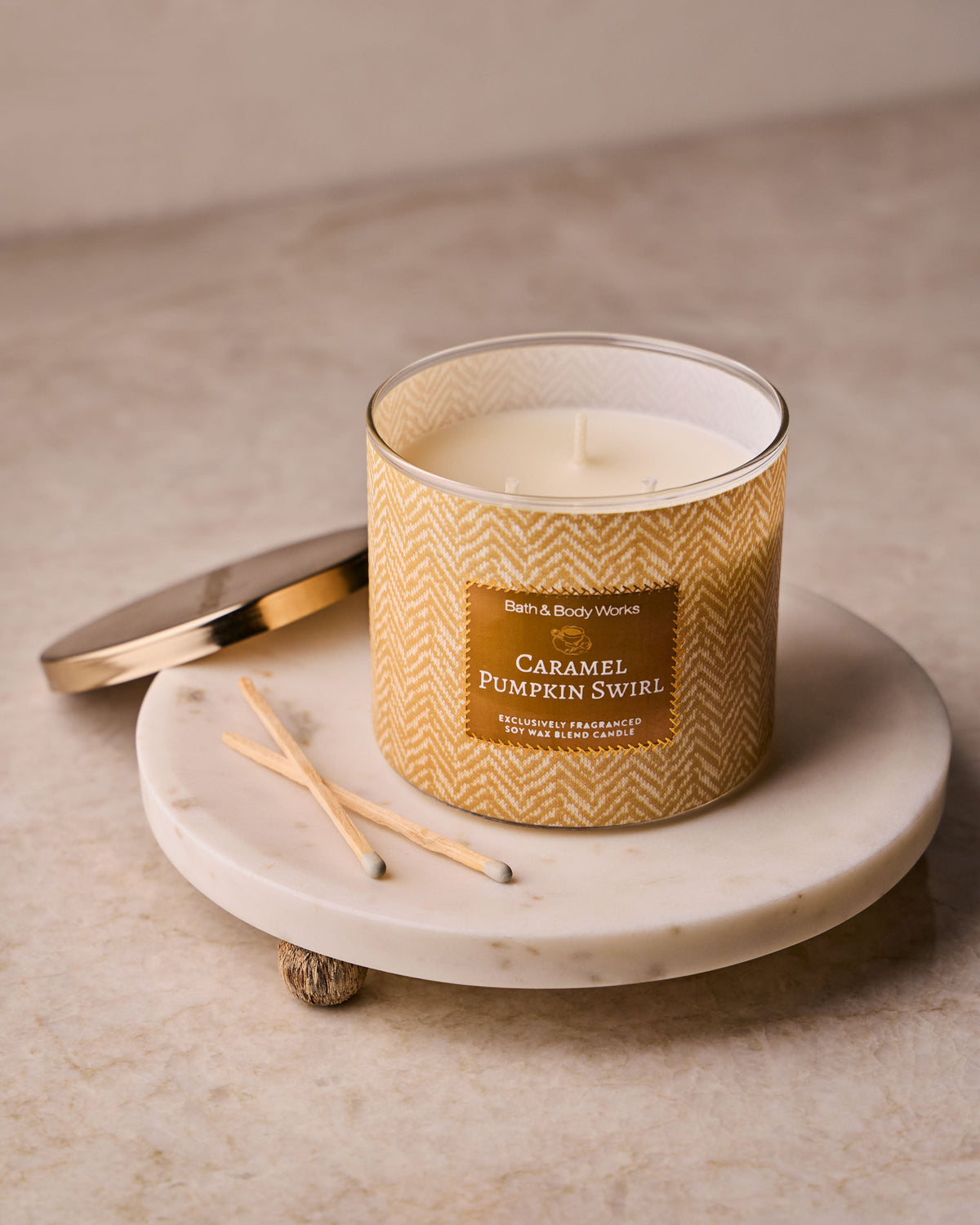Caramel Pumpkin Swirl 3-Wick Candle image 3