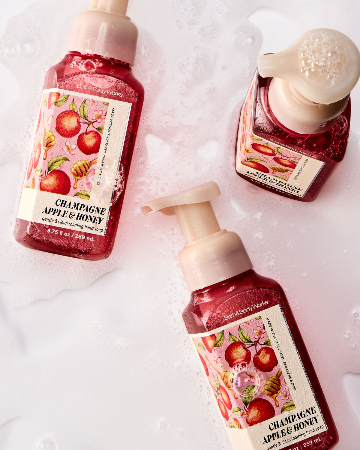 Champagne Apple & Honey Gentle & Clean Foaming Hand Soap image 4
