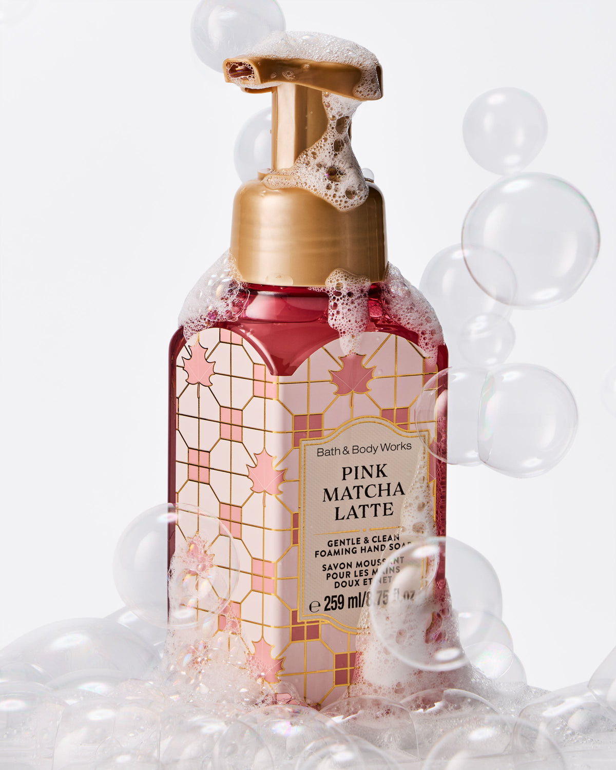 Pink Matcha Latte Gentle & Clean Foaming Hand Soap image 2