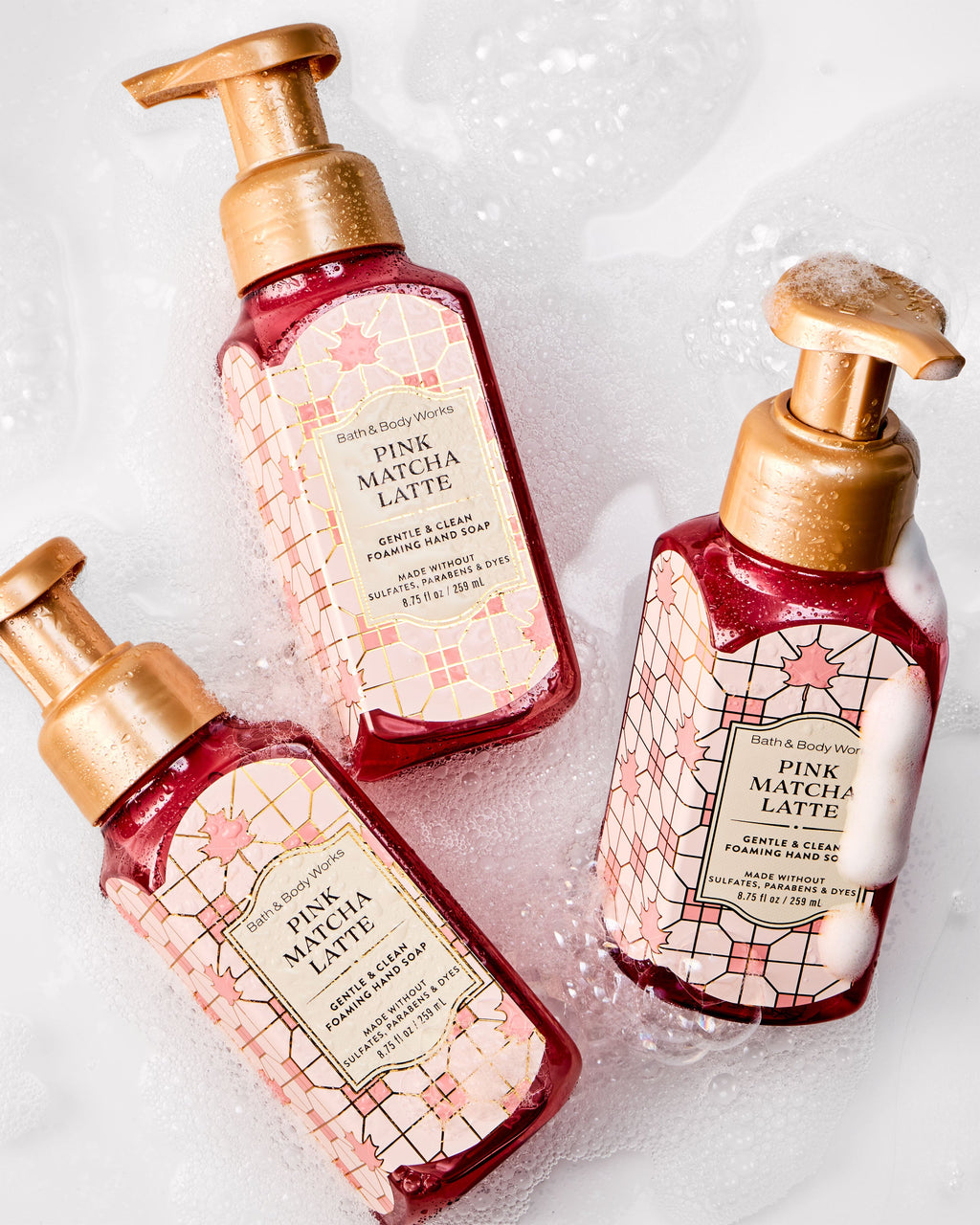 Pink Matcha Latte Gentle & Clean Foaming Hand Soap image 4