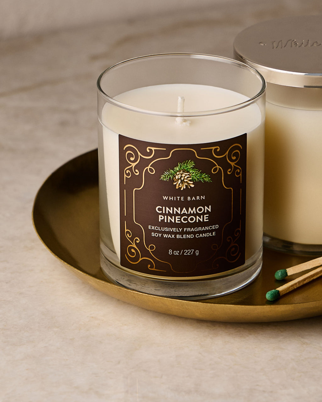 Cinnamon Pinecone Single Wick Candle image 3
