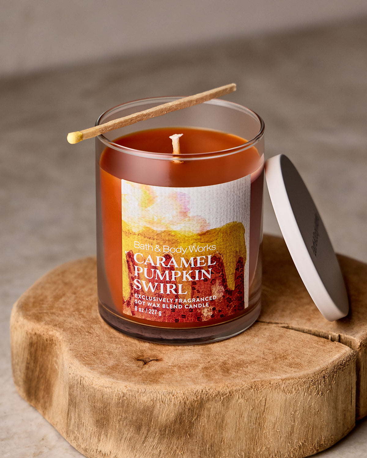 Caramel Pumpkin Swirl Single Wick Candle image 3