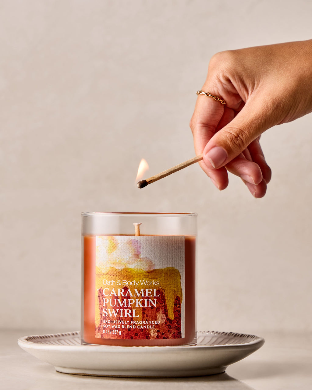Caramel Pumpkin Swirl Single Wick Candle image 4