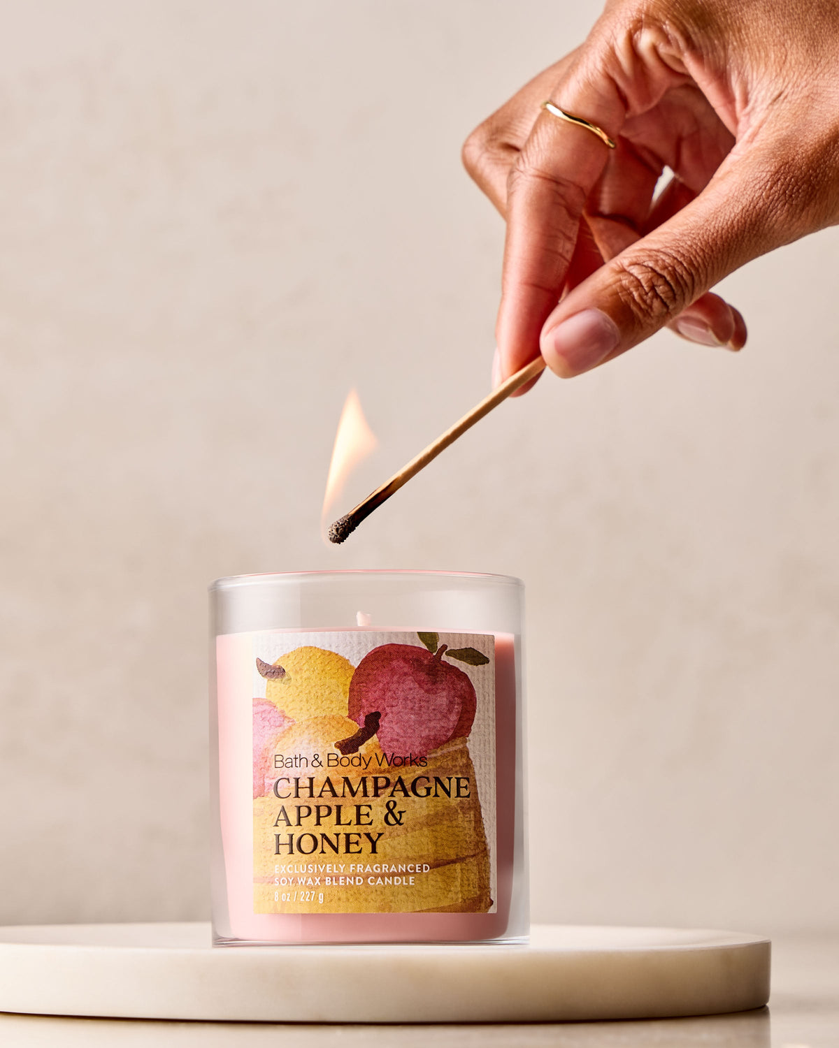 Champagne Apple & Honey Single Wick Candle image 5