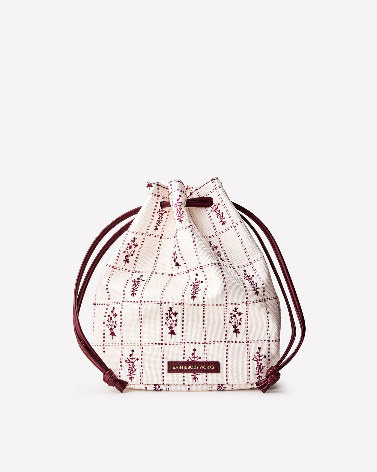Cream & Burgundy Rustic Floral Gift Bag