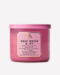 Rose Water & Ivy 3-Wick Candle