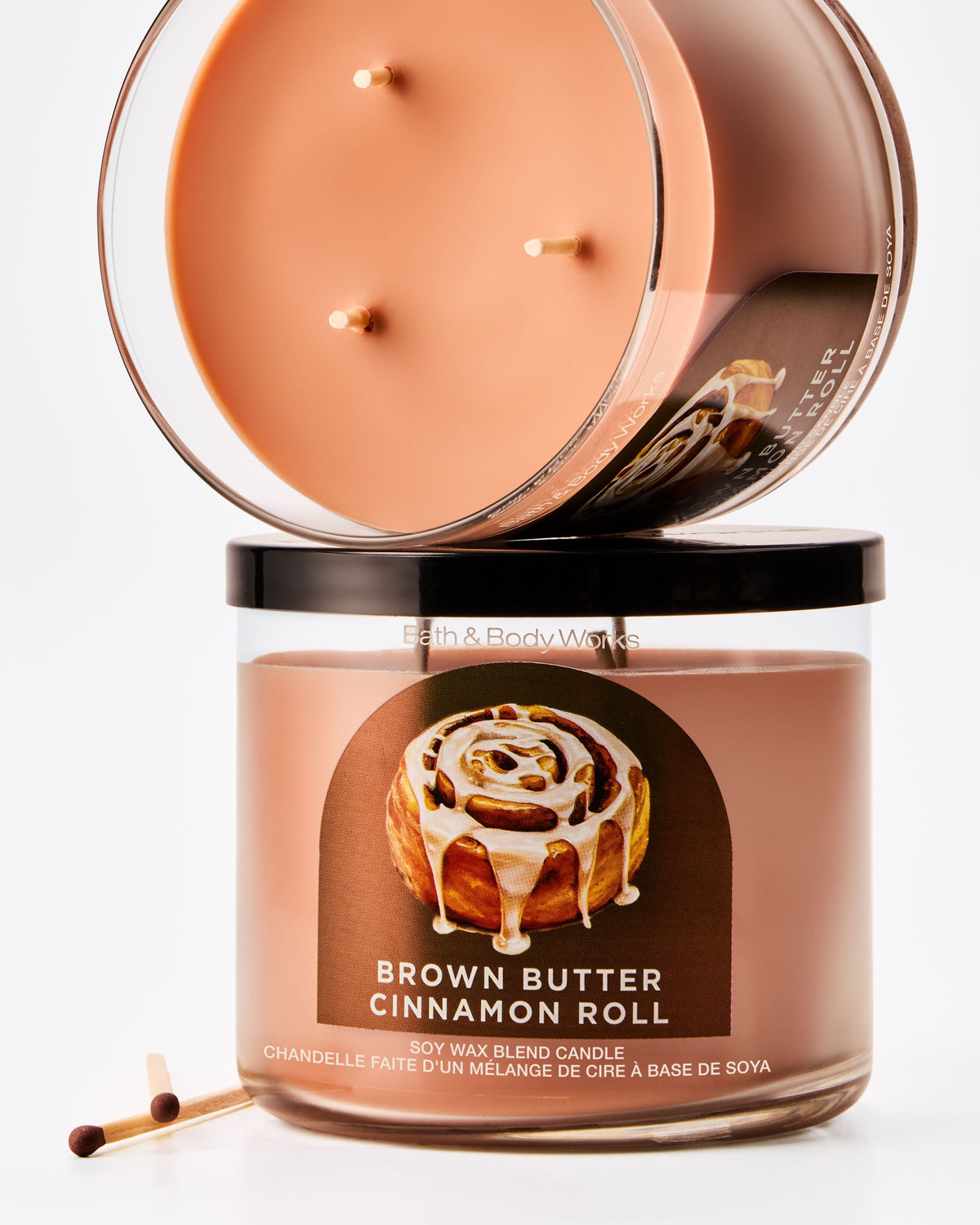 Brown Butter Cinnamon Roll 3-Wick Candle image 2