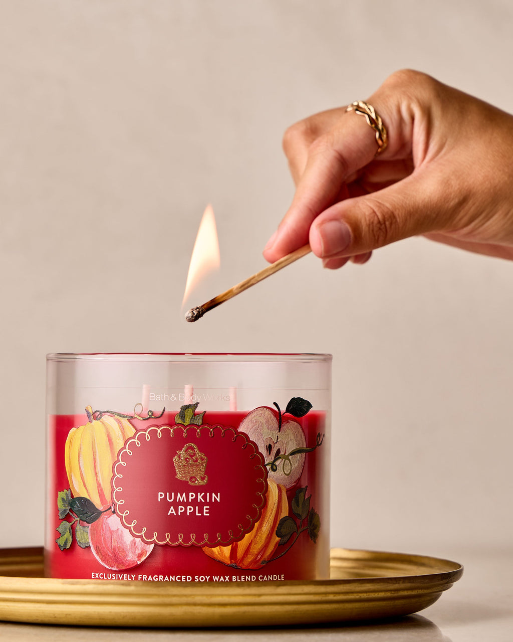 Pumpkin Apple 3-Wick Candle image 5