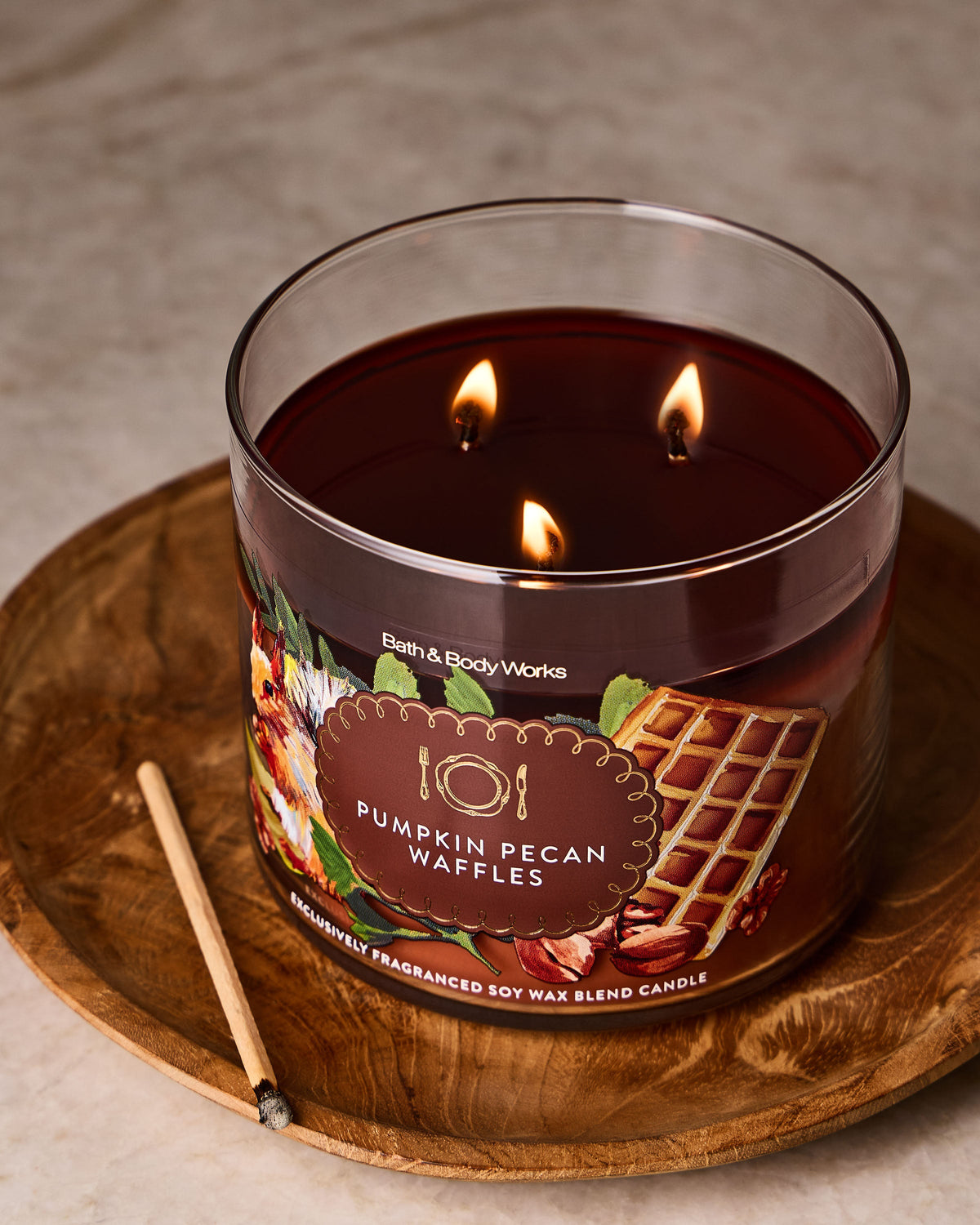 Pumpkin Pecan Waffles 3-Wick Candle image 4