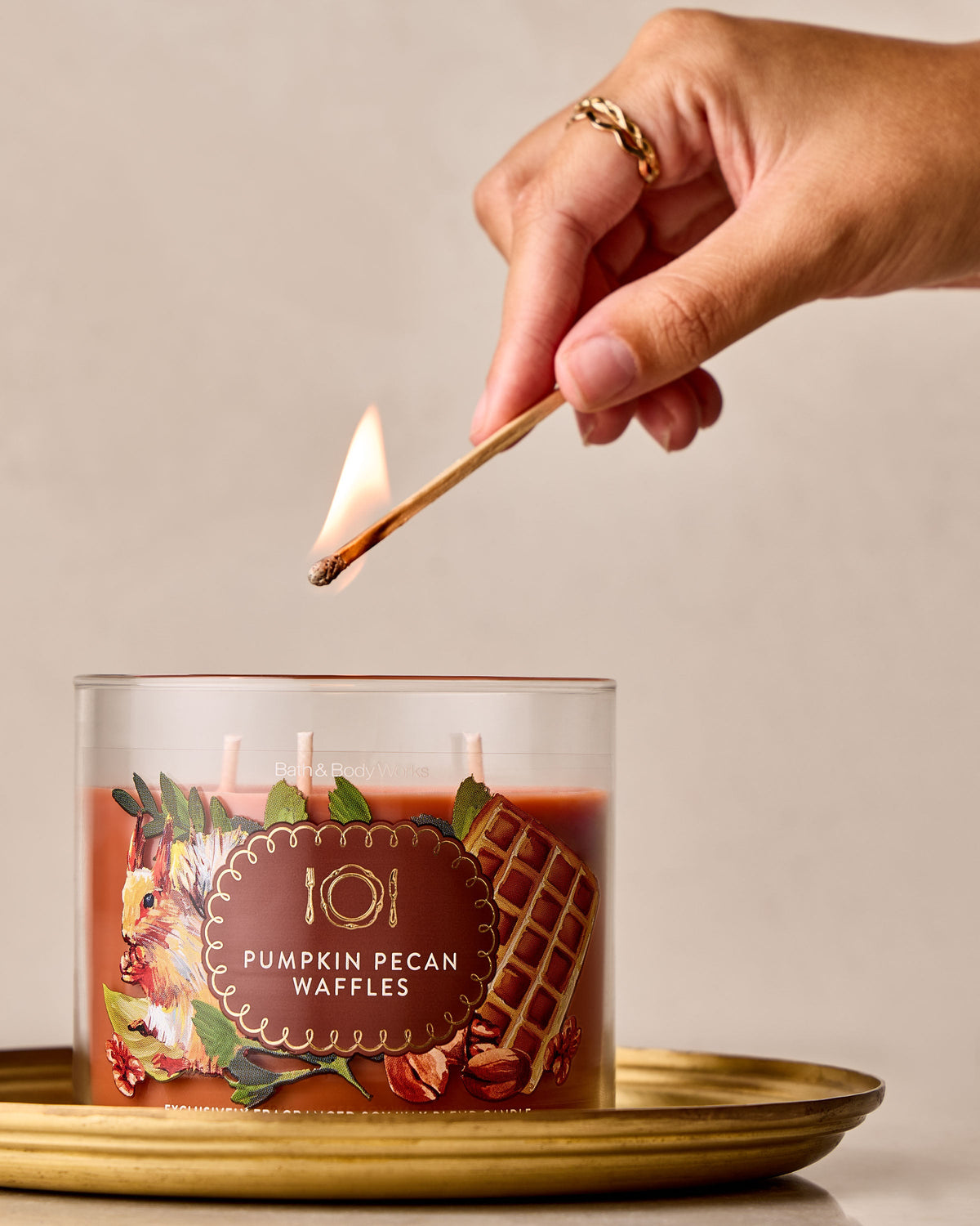 Pumpkin Pecan Waffles 3-Wick Candle image 5